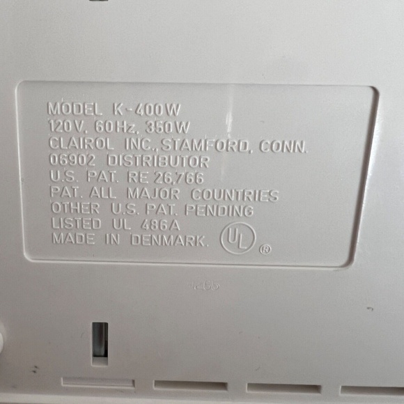 Vintage Clairol Kindness Deluxe 3 Way HairSetter K-400W Made Denmark 20 Rollers - Picture 9 of 9